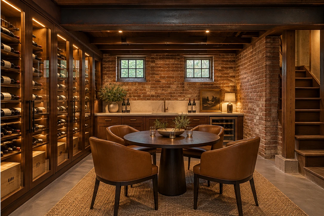 Basement Finishing material and layout inspiration